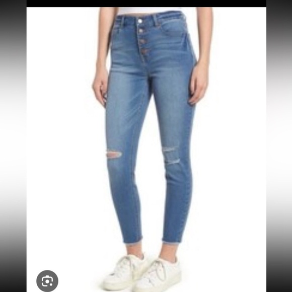 Tinsel Straight Ankle High Waist Mom Jeans- Size 27 - Picture 2 of 9